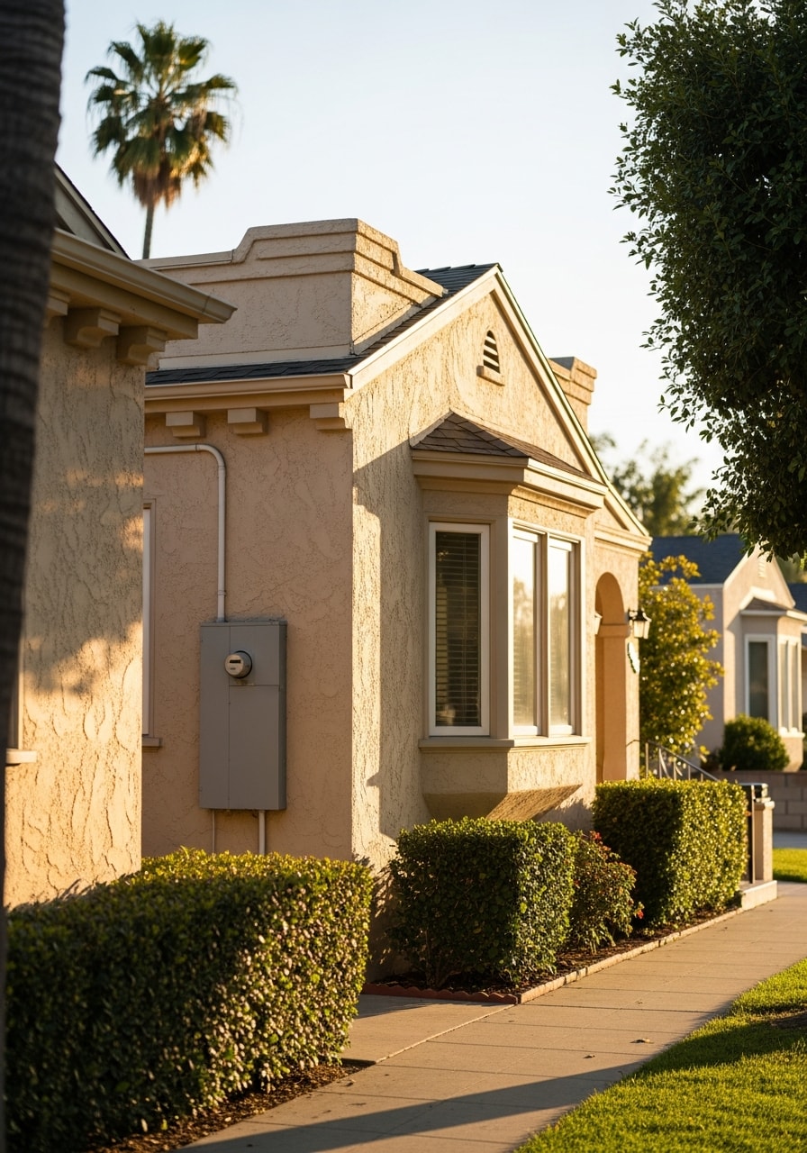 Pomona property with professional improvements and well-maintained exterior features.